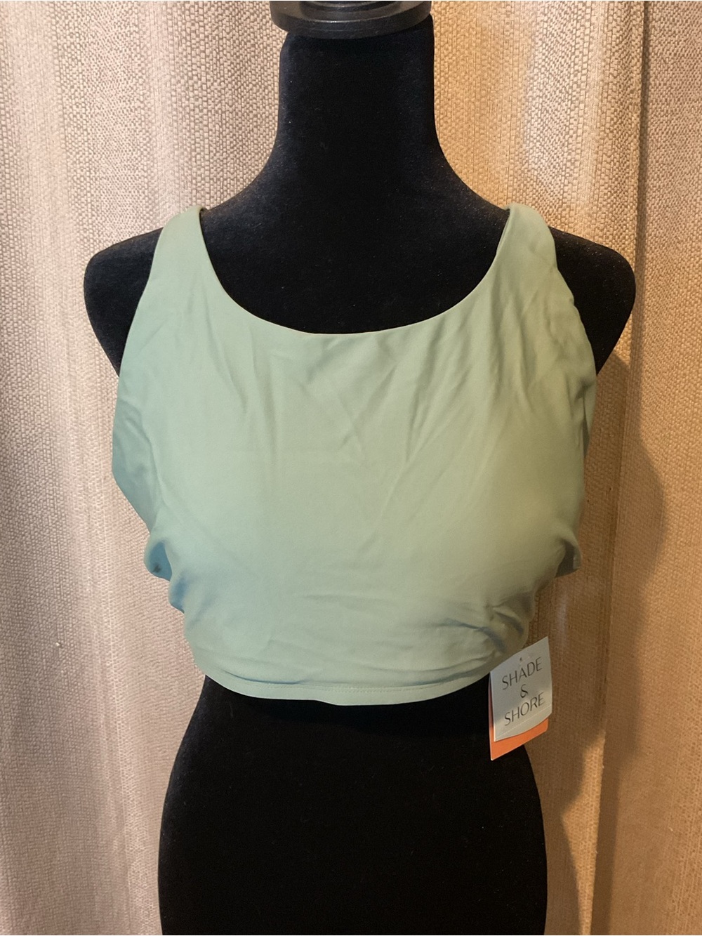 Shade & Shore Sage Green Swim Bikini Top XL